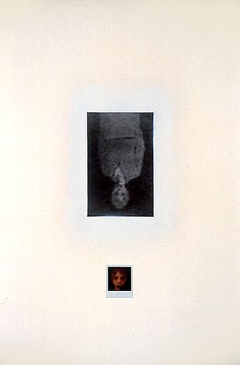 portrait with her reflection